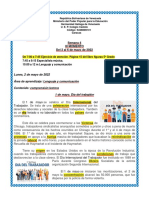 5to Grado "U" Semana 4 Iii Momento Del 2 Al 6 de Mayo de 2022