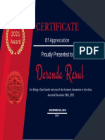 Black & Red Simple Completion Certificate