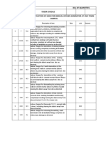 Bill of Quantities: REF NO - CMC T21009