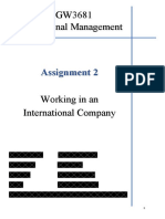 MGW3681 International Management: Assignment 2