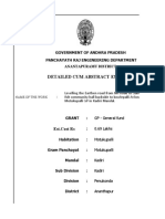 Detailed Cum Abstract Estimate: Government of Andhra Pradesh Panchayath Raj Engineering Department Anantapuramu District