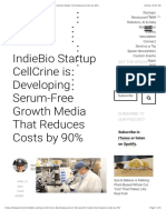 IndieBio Startup CellCrine Is Developing Serum-Free Growth Media That Reduces Costs by 90%