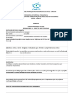 Anexo II - Edital N. 24-2022 - PRP - Formulários SICAPES - Proj. Inst. e Subprojetos