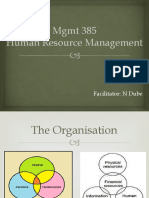 MGMT 385 Human Resource Management: Facilitator: N Dube