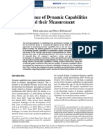 The Essence of Dynamic Capabilities and Their Measurement: Ola Laaksonen and Mirva Peltoniemi