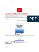 Graduate Institute Publications: Chapitre II. Délimitation de La Mer Territoriale