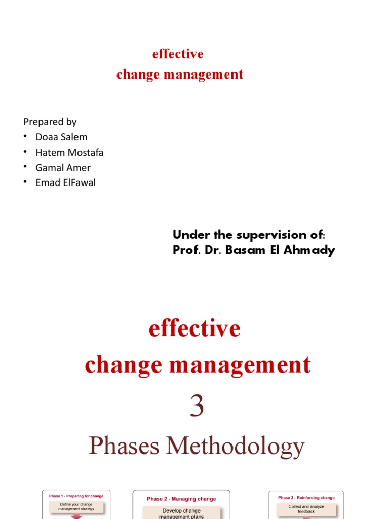 3-Phase Change Management Guide | PDF | Career & Growth
