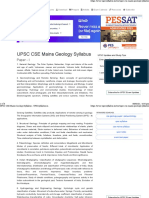 UPSC CSE Mains Geology Syllabus - UPSCsyllabus - in