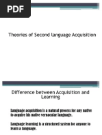 Theories of Second Language Acquisition