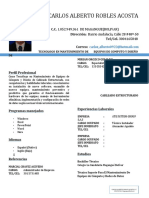 Carlos Alberto Robles Acosta: C.C. 1.052.949.361 Dirección: Tel/Cel. 3004165848 Correo