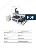 4 Axis CNC Router-Wood Working-Specification 1325