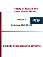 Demography of Russia and The Former Soviet Union: Sociology SOCI 20182