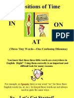 Prepositions of Time: IN AT ON