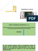 Promedio Geométrico, Armónico. Porcentajes