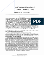 The Neo-Kantian Dimension of Kelsen's Pure Theory of Law' (1992) 12 Oxford Journal of Legal Studies