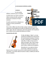 Tres instrumentos de distintos sonidos