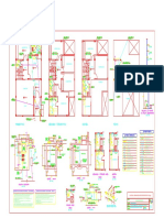 Planos de distribución de dormitorios y baños en casa de tres pisos