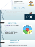 Ohm'S Law: Name: Chura Cachi Jose Manuel Semester: Second Career: Industrial Electricity Matter: English