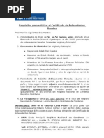 Carta de Autorizacion Para Tramitar Antecedentes Penales