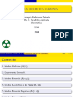 Modelos Discretos Comunes Estadistica