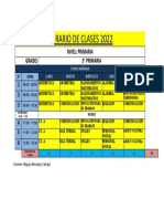 Horario de Clases Final 2022