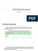 Matriks Pendahuluan