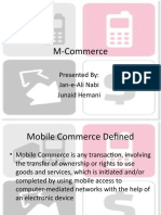 M-Commerce: Presented By: Jan-e-Ali Nabi Junaid Hemani