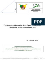 Conjoncture Mensuelle - Dette Publique - Cameroun - N-09 Septembre 2021 - CAA - 291021