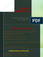 Marxist Criminology: Submitted By: Pranav Prakash REG NO: 20204012527118