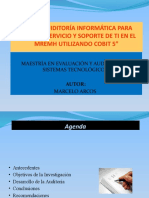 Auditoría informática MREMH utilizando COBIT 5