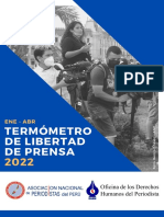Informe | Termómetro de Libertad de Prensa 2022 | OFIP Enero - Abril 2022