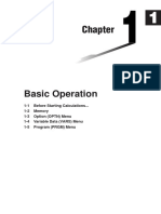 Basic operation of scientific calculator