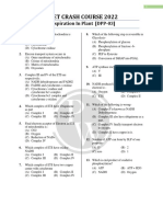 NEET CRASH COURSE 2022 Respiration In Plant DPP-03