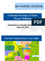 Colorado Voting System: Colorado Secretary of State Wayne Williams
