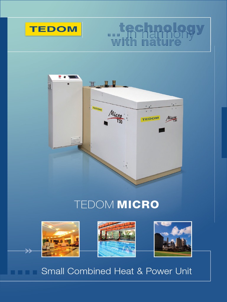 Tedom Micro: Small Combined Heat & Power Unit | PDF | Cogeneration ...