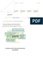 Tipos de Educación Ambiental - Temas Medio Ambiente, Ecología y Sostenibilidad