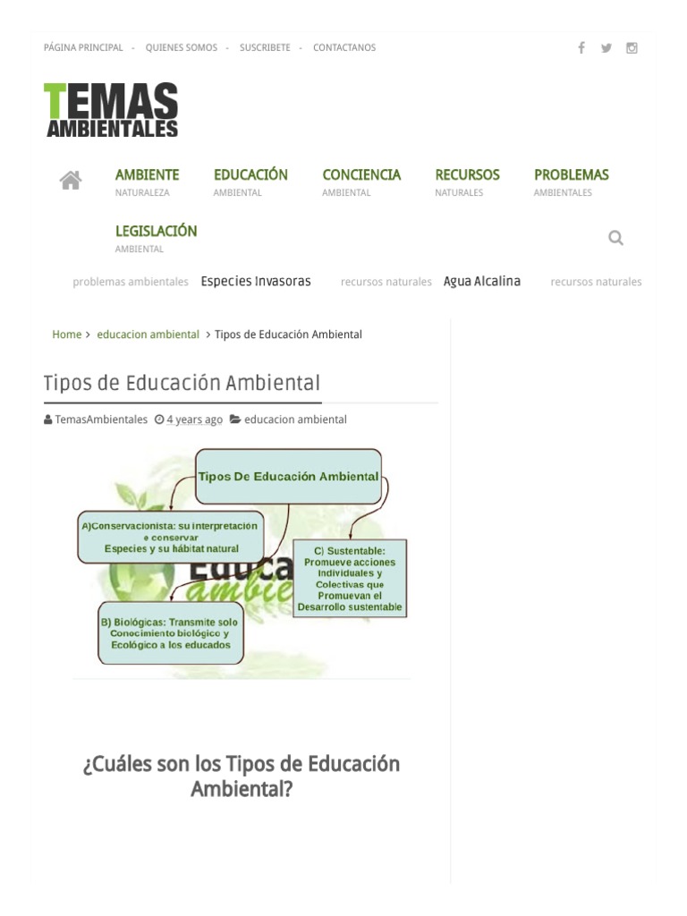 Tipos de Educación Ambiental - Temas Medio Ambiente, Ecología y ...