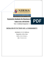 Economic Analysis For Business Decisions: Demand Function of A Commodity