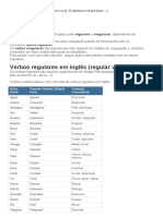 Regular Verbs em Inglês: Lista Completa e Exemplos de Uso