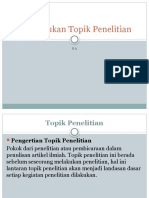 Menentukan Topik Penelitian