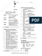 Language Test 6A Grammar and Vocabulary Skills