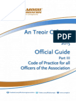 Code of Practice For All Officers of The Association, Official Guide Part 3
