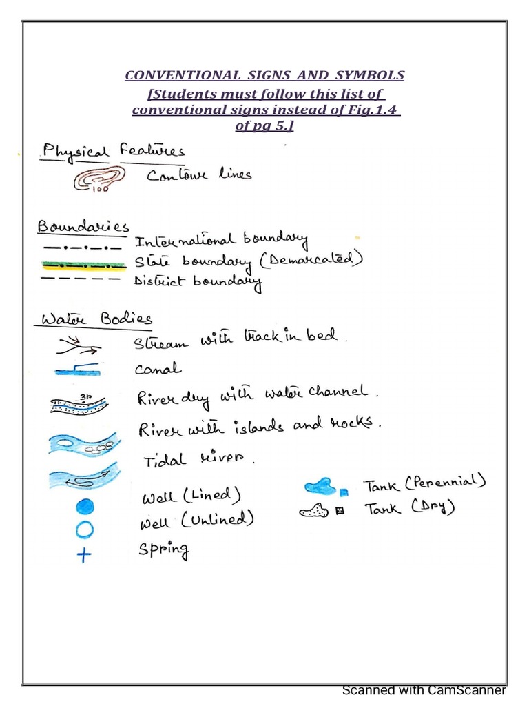 Conventional Signs and Symbols PDF