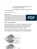 About Short-Sightedness .: Normal Vision