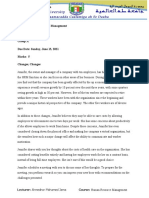 Course: Human Resource Management Group Assignment Group A Due Date: Sunday, June 13, 2021 Marks: 5 Changes, Changes