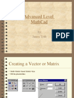 Advanced Level Mathcad: by Janos Toth