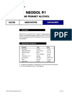 NEODOL 91 Linear Primary Alcohol Datasheet