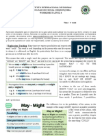 Instituto Internacional de Idiomas Facultad Seccional Chiquinquira Worksheet Level 4