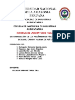 Informes de Química de Alimentos