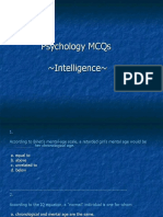 Psychology MCQs on Intelligence
